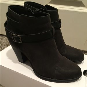 Black high heel ankle boots