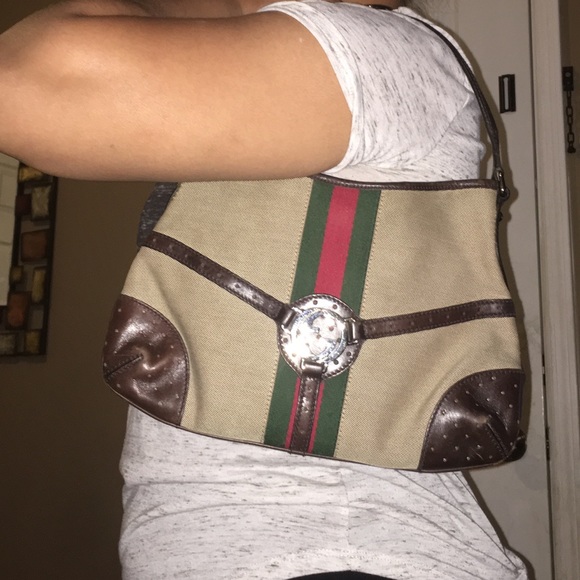 Gucci Rein Shoulder Bag Canvas 100 authentic