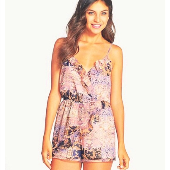 Bcbgeneration Wrap Front Ruffle Romper - image 6