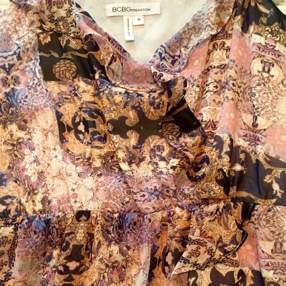 Bcbgeneration Wrap Front Ruffle Romper - image 8