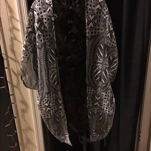 Black and white patterned kimono!