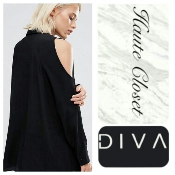 LAST - Cold Shoulder Blouse - Picture 2 of 3