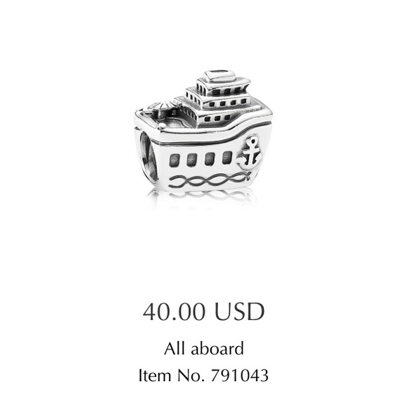 Pandora All Aboard Cruise Ship Charm