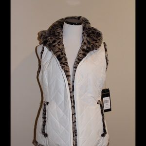 Kristen Blake Faux Fur Reversible Vest