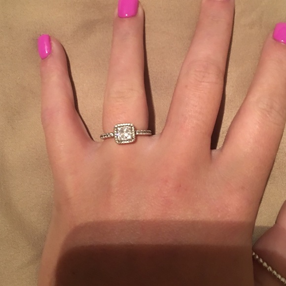 Women's Pandora square ring.