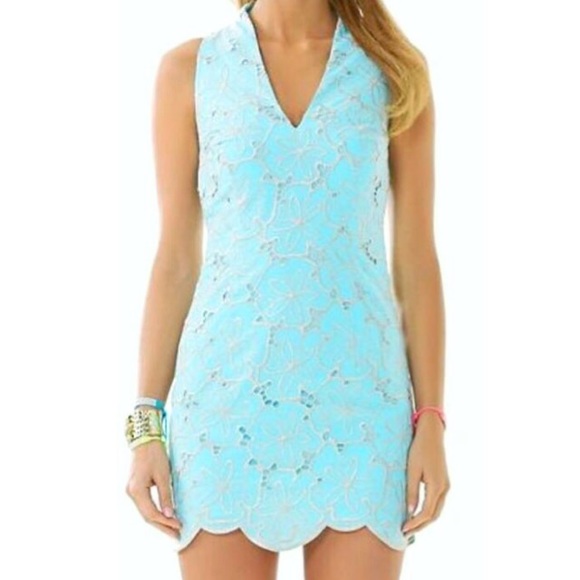 Lilly Pulitzer Dresses & Skirts - Lilly Pulitzer Estella Shift Sanddollar Blue Dress