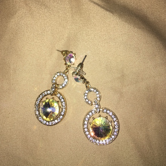 Gold earrings. Costume jewelry