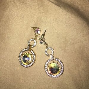 Gold earrings. Costume jewelry