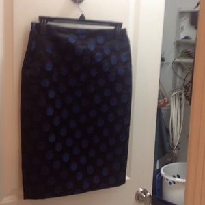 J Crew navy dot on black backing... Size 2