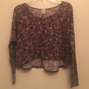 Audrey Floral Boxy Long Sleeve Small