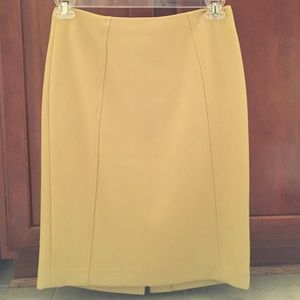 Mustard yellow pencil skirt