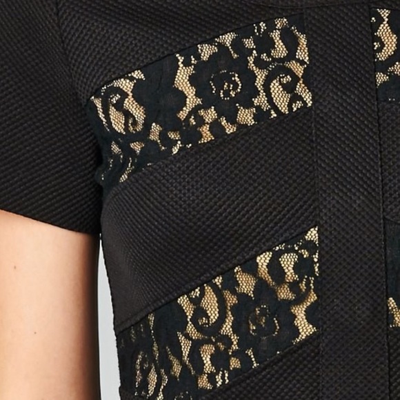 ‼️SALE‼️Short Sleeve Dress with Lace Panel - Picture 3 of 3