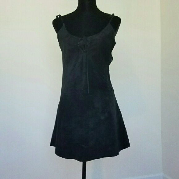 Suede Jill Stuart Black Dress 4
