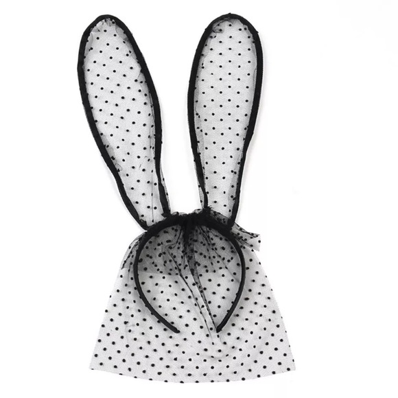 LAST 1💕NWT 💕 Black Lace Bunny Ears costume dress - Picture 3 of 4