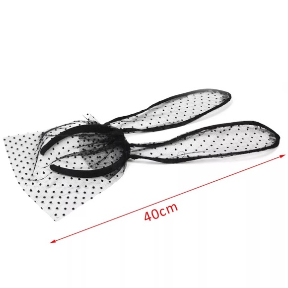 LAST 1💕NWT 💕 Black Lace Bunny Ears costume dress - Picture 4 of 4