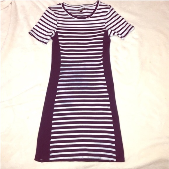 Topshop Striped Bodycon Dress