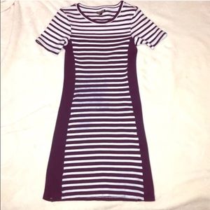 Topshop Striped Bodycon Dress