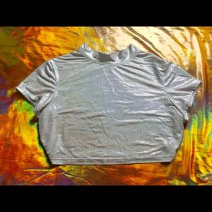 Holographic Rainbow High neck Crop Top CosmicFesti