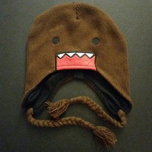Brown Domo Beanie with Braids