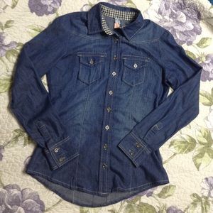 Lightweight denim button up