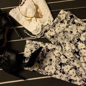 Floral skinny trousers