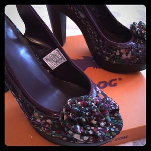 Adorable multi-colored Rocket Dog heels.  NWOT 💕