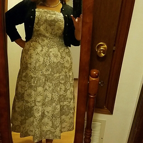 Lane bryant pinstripe/flower dress