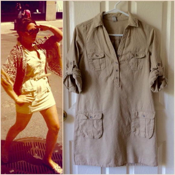 DONATING TUESDAY Linen Shirt Dress