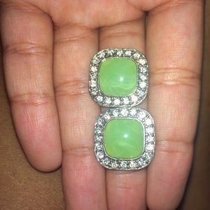 Beautiful green stone earrings