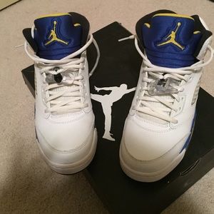 Jordan 5 Laneys. Worn once. No original box. Sorry