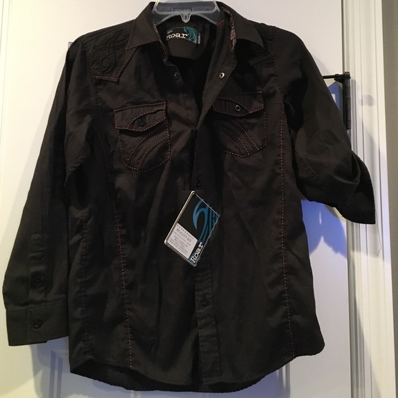 Youth black boys button up