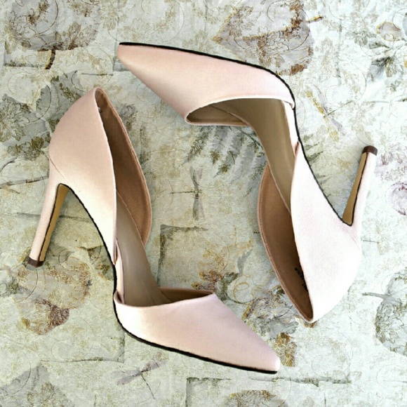 Behati Double d'Orsay Pointy Toe Heels in Blush - Picture 2 of 4