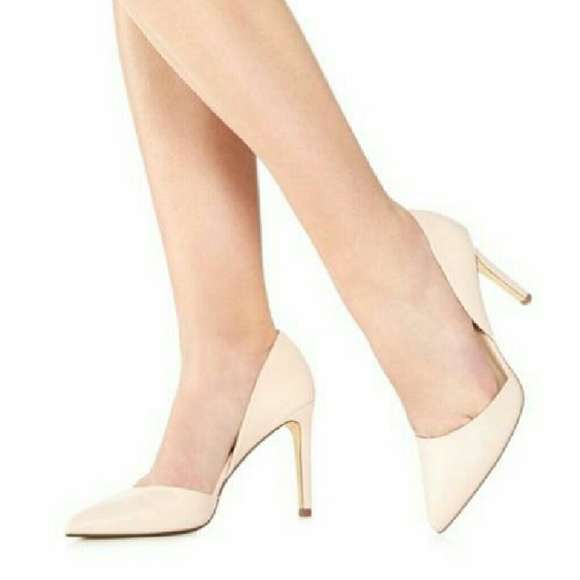 Behati Double d'Orsay Pointy Toe Heels in Blush - Picture 3 of 4