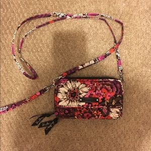 Vera Bradley all in one cross-body wristlet.
