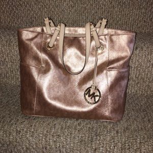 MK rose gold tote