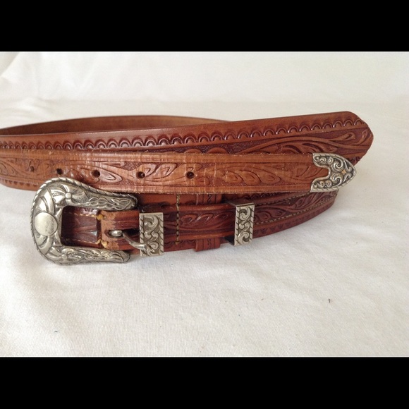 Vintage Leather Cowgirl Belt 35\