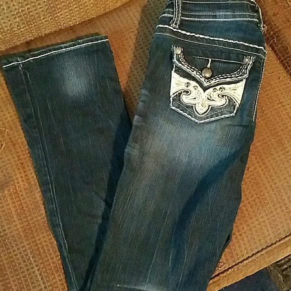 Hydraulic straight leg jeans