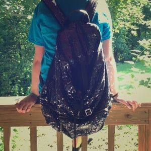 *Victorias Secret* black sequin backpack