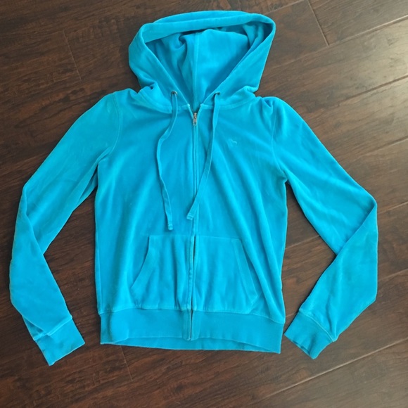 PINK velour zip up hoodie