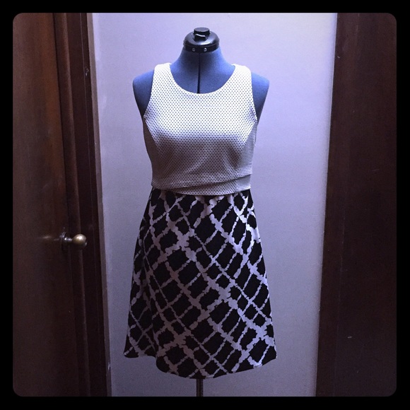 Tabitha black and white dress from Anthropologie