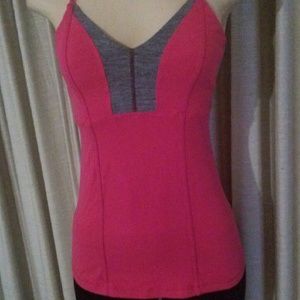 Lululemon Pink and Gray Tank