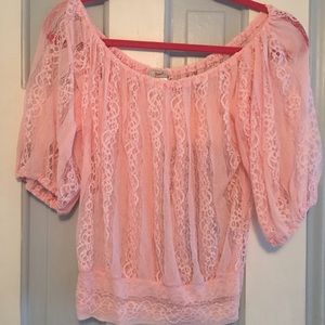Pink lacey top