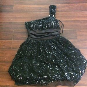 A black and silver dress