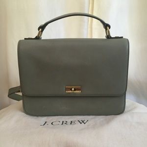 J. Crew Edie Purse in Shallow Sea leather