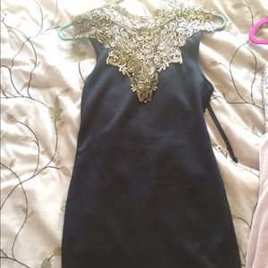Black/gold Homecoming Dress