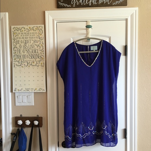 "Skies Are Blue" Blue Sequin Dress