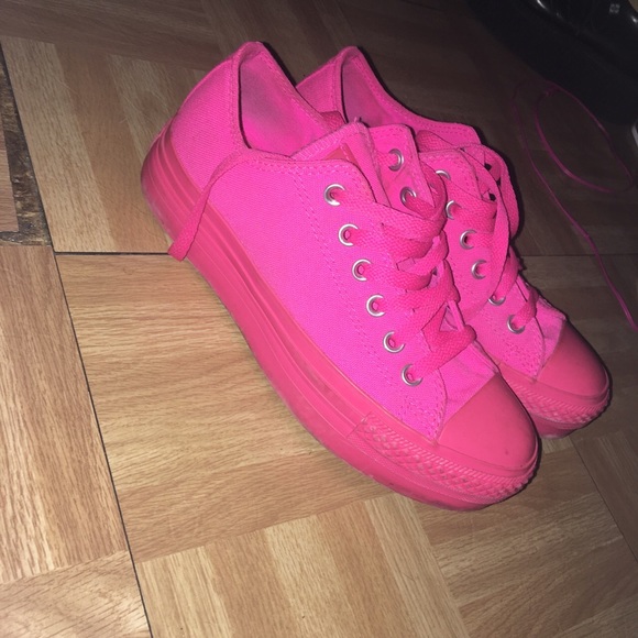 Converse Hot Pink Platforms