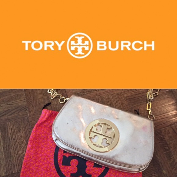 🍁Fall Sale!🍁Tory Burch Gold Reva Bag