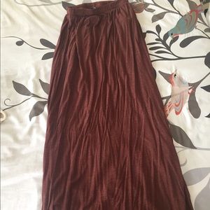 Burnt orange maxi skirt, crochet top bundle