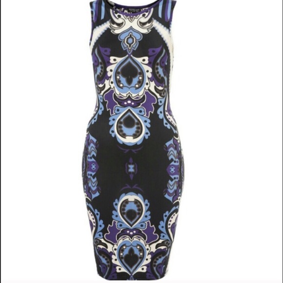 TopShop Paisley Bodycon Dress